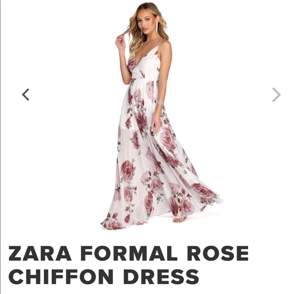 White & Floral dress